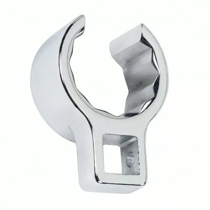 Crowfoot Socket Wrench, 1/2 inch Drive Size, 1 11/16 inch Head Size, 12 Points, Alloy Steel, Chrome Finish