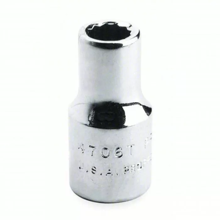 Socket, 3/4 inch Drive Size, 2 1/8 inch Socket Size, 12-Point, Alloy Steel, Standard Depth, Satin Finish