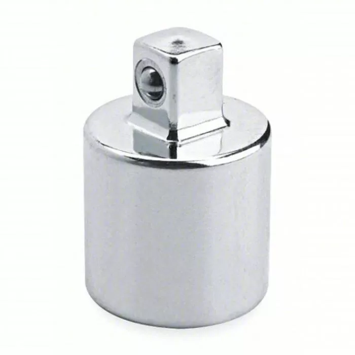 Socket Adapter, 3/4 inch Output Drive Size, Square, 1 11/16 inch Overall Length, Chrome Finish, Locking