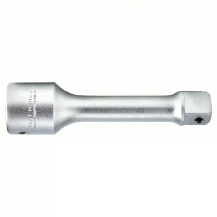 Socket Extension, 1 inch Input Drive Size, 1 inch Output Drive Size, 8 inch Overall Length, Chrome