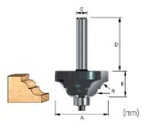 Classic Roman Ogee Router Bit, 6 X 10mm