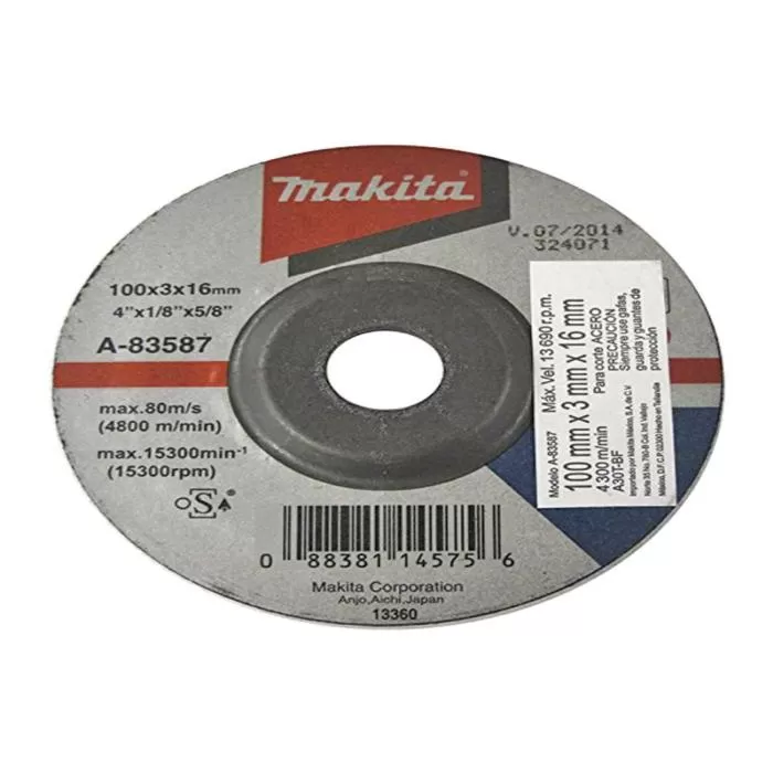 Accessories, Depressed Center Grinding Wheel (A/B-series), 100 x 3.0 x 16.00