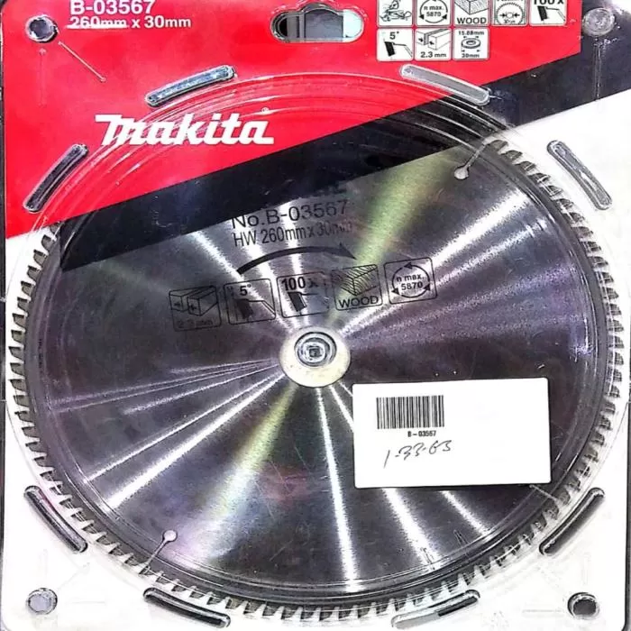 ملليمتر ‎260‎ X30MM‎ ‎(10-1/4) Inch‎ ,100 أسنان‎ ‎اسطوانة قطع خشب عدد