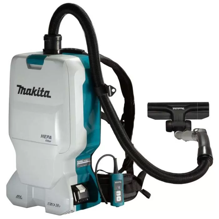 Cordless Brushless Backpack Vacuum Cleaner, 36V, Dust Box Capacity 6L, Suction 11 kPa, 6.7kg