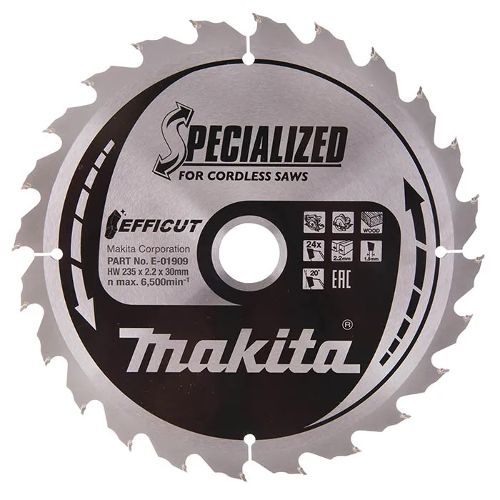 Circular Saw Wood Blade, 235 x 30 mm, 24 T