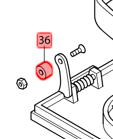 KNOB (PUSH BUTTON) 9045B/9045N