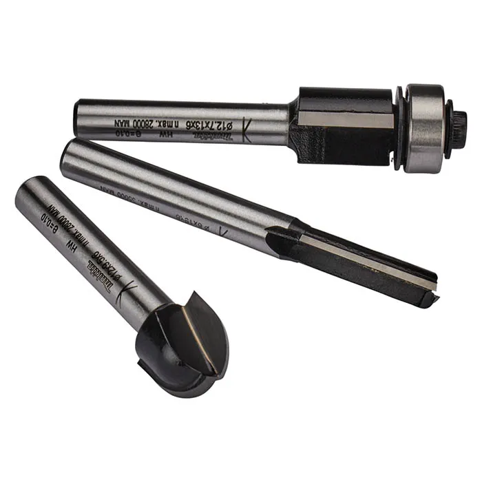 Router Bit Set, 3 Pieces, 6mm