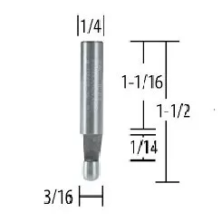 Accessories, Router Bits, Bevel Trim Bit, 6mm