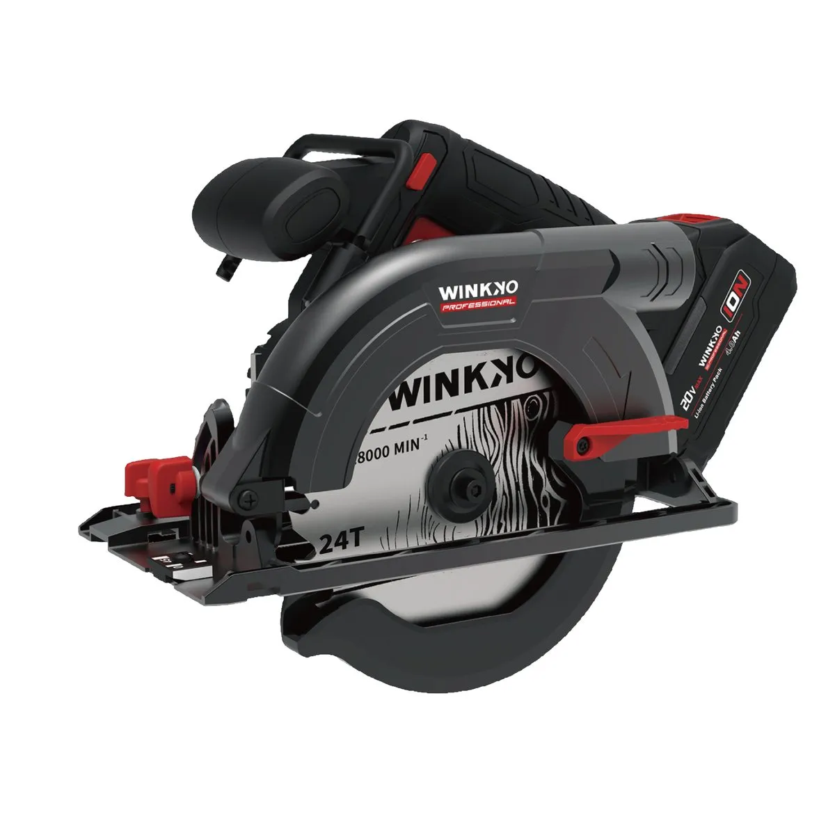 Cordless Wood Circular Saw, 20V, 5200rpm, 165 mm, 57 mm Cutting Capacity
