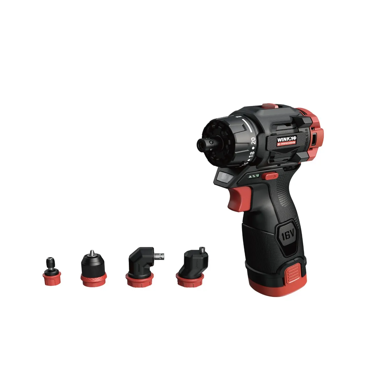 Cordless Multi-head Drill, 16V, 60 Nm, 1700 rpm