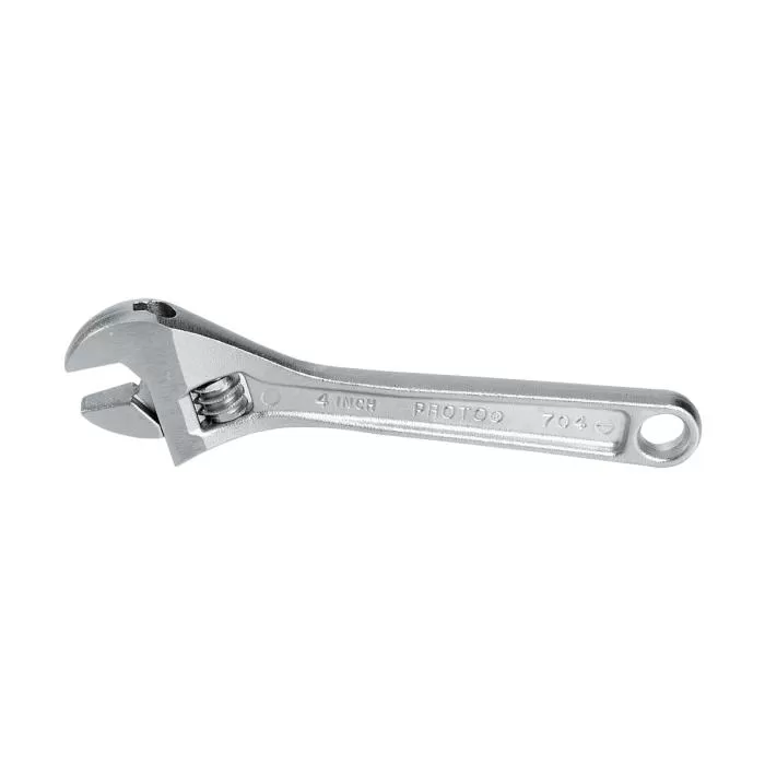 Satin Chrome Adjustable Wrench 10"