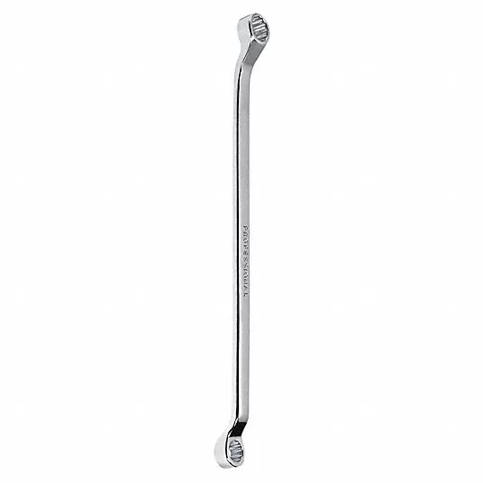 Box End Wrench, Alloy Steel, Chrome, Head Size 6 mm and 7 mm, Overall Length 5 3/4 in, 7.5 Degree