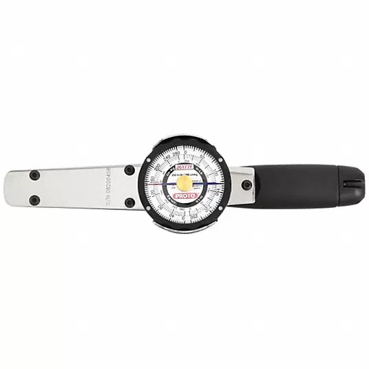 Dial Torque Wrench, Inch-Pound, Centimeter-Kilogram, 3/8 inch