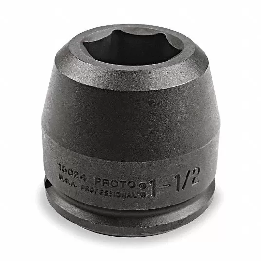 Impact Socket, 2 in, 6-Point, Drive Size 1 1/2 in 1AFW2
