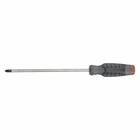 General Purpose Phillips Screwdriver, Tip Size #2, Phillips, Ergonomic, Overall Length 12 1/2 inch