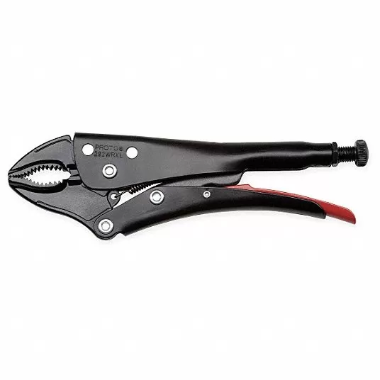 Curved Jaw Locking Pliers, Jaw Capacity: 1-3/16 in, Jaw Length: 7/8 in, Jaw Thickness: 1/4 in 4EAA8