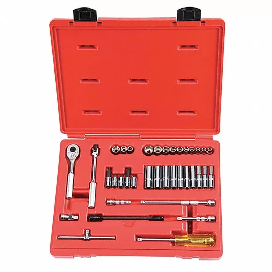 Socket Wrench Set, 3/16 inch to 9/16 inch, Drive Type Hand, Drive Size 1/4 inch, Impact Rated No, SAE