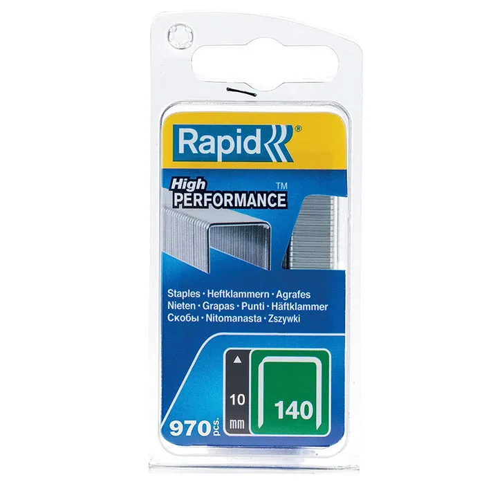 Staple Gun Staples (flatwire), Leg Length 10 mm, No.140, 650 Pieces, Galvanized