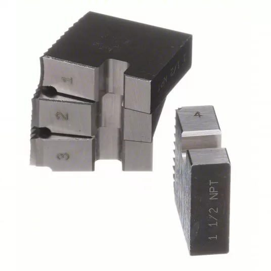 Pipe Die Threading Segmental, For 1-1/2 inch Nominal Pipe Size, 11 1/2 Threads per Inch, Alloy Steel