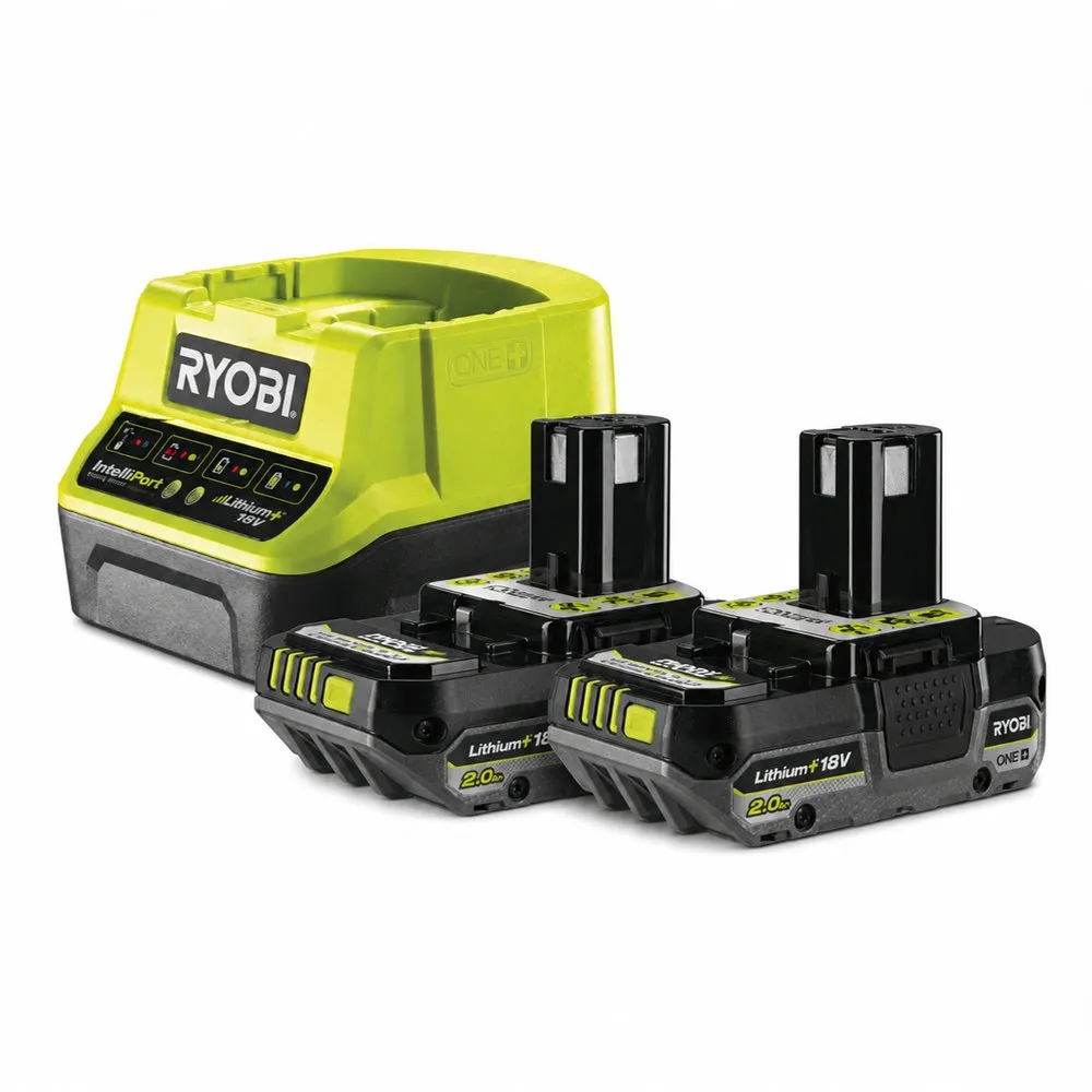 Ryobi, ONE+ 18V Battery pack 2 x 2.0 Ah + Fast charger