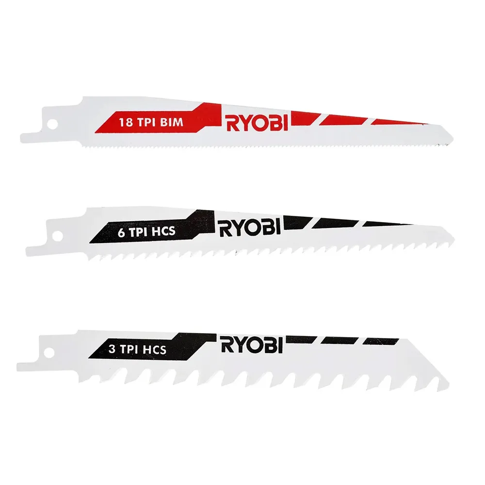 Reciprocating Saw Blade Set, 3 Pieces, For Wood And Metal