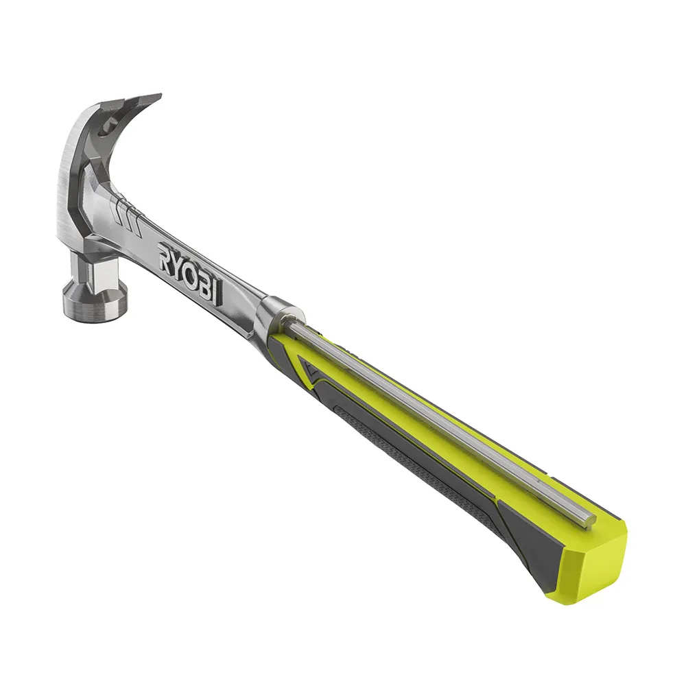 Steel Curved Claw Hammer, 450g, Long Tempered Steel Handle