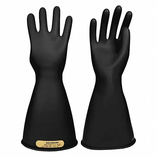 Electrical Insulating Gloves, Voltage Class Class 00, Black, 500V AC / 750V DC, 1 PRE0014B/9