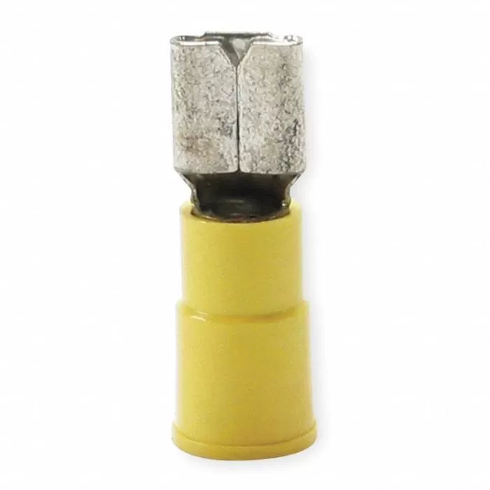 Female Disconnect, Yellow, 12 to10AWG, PK50