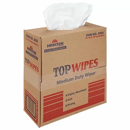 T, Dry Wipe, Ability One, 10 in x 16 3/4 in, Number of Sheets 100, White