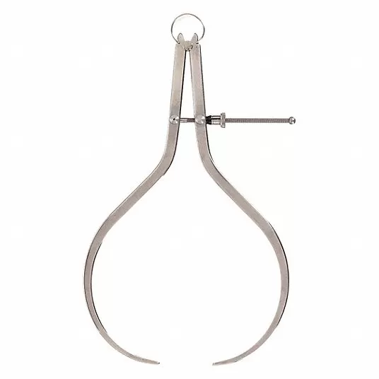 Outside Spring Caliper, Maximum Measurement 200 mm, 8 inch, Nut Type Solid