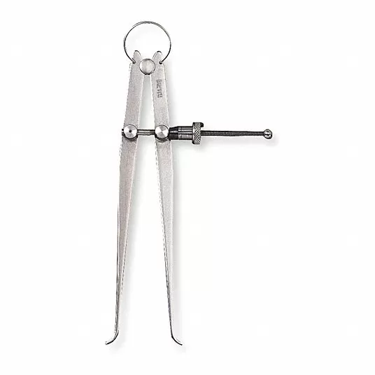 Inside Spring Caliper, Maximum Measurement 150 mm, 6 in, Joint Type Spring, Nut Type Solid