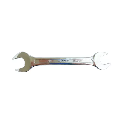 DOUBLE OPEN END SPANNER MIRROR FINISH, 24x27 mm