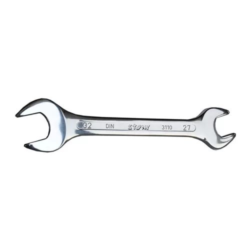 DOUBLE OPEN END SPANNER MIRROR FINISH, 27x32 mm