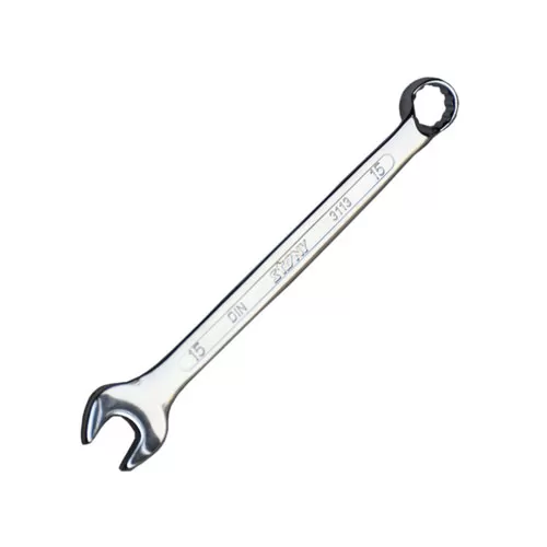 HEAVY DUTY COMBINATION SPANNER -DEEP OFFSET FULL POLISHED MIRROR FINISH 15MM