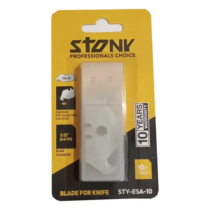 Retractable Cutting Knife Blades, 10 Pcs, Hook Blade, Thickness 0.6mm