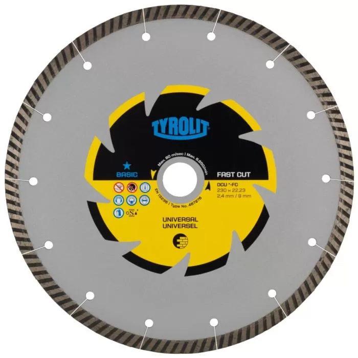 Diamond Blade, 7 UNIVERSAL Fast Cut Turbo 180x2x22,23