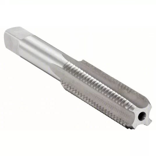 Straight Flute Tap, M18x1.5 Thread Size, 1 13/16 inch Thread Length, 4 1/32 inch Overall Length, Bottom