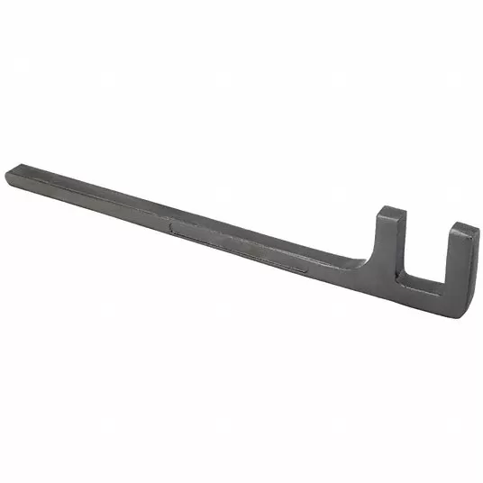 F-Shaped Valve Wheel Wrench, Head Size 1 3/8 in, Alloy Steel, Powder-Coated