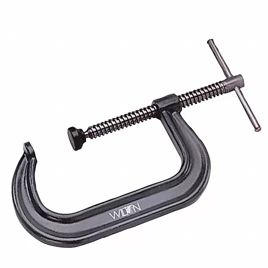 Regular Duty Forged Steel C-Clamp, 10 1/8 in Max. Opening, 6 in Throat Depth, Gray