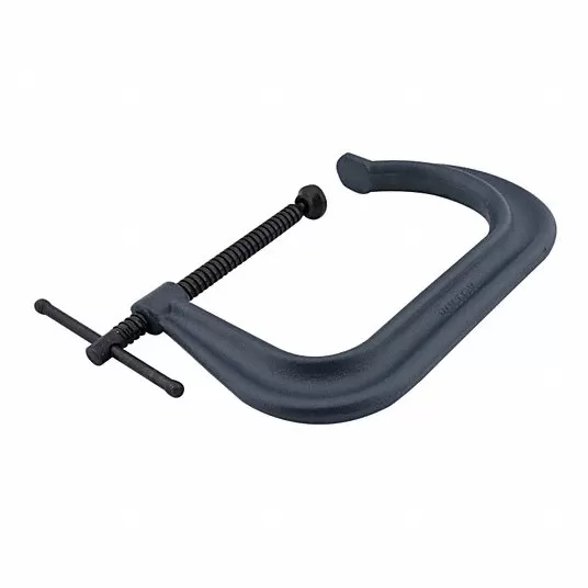 Regular Duty Forged Steel C-Clamp, 8 in Max. Opening, 6 in Throat Depth, Gray